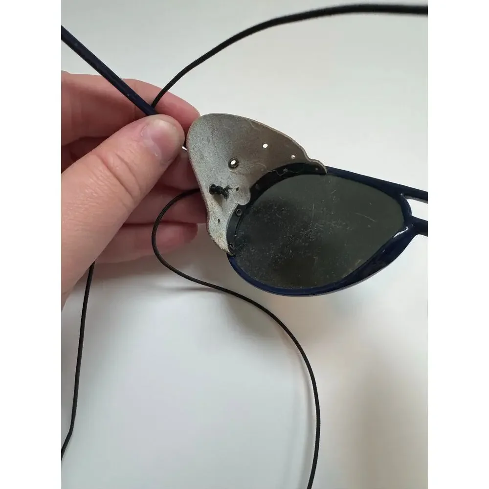 Vintage 1980s SnowKing Dark blue ski Aviator sunglasses